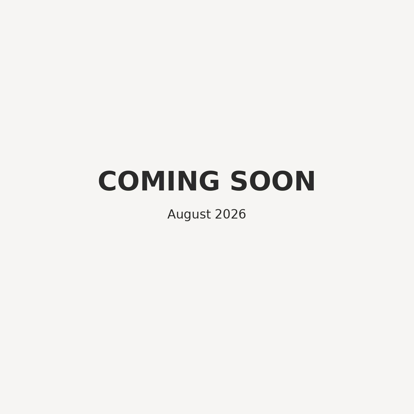 Coming Soon Hinweis von PENIZ Premium Intimate Care mit Veröffentlichungsdatum August 2026 auf minimalistischem hellem Hintergrund.